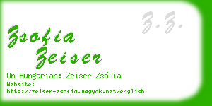 zsofia zeiser business card